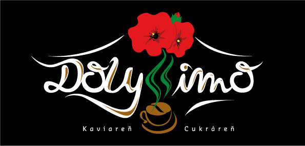 Logo pre cukráreň a kaviareň Dolyssimo logo dolyssimo