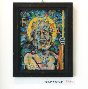 Acrylic painting of Neptune.